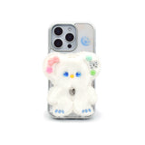 SUN CASE BEADS BEAR WHITE CREAM (GLOSSY SILVER)