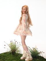 Rose Island-After the Rain Flower Room Bright Silk Chiffon Slim Big Skirt Doll Dress Bud Skirt Top Dress Two Ways to Wear