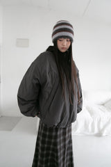 fluffy stripe color beanie(4colors)