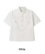 Renter Two-Pocket Crop Short Sleeve Shirt