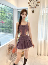 1504. Tia Violet Washing Corsage 2pc
