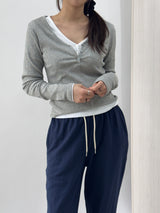Sharen Elastic Waist Tracksuit Training Pants French Terry Jogger Pants