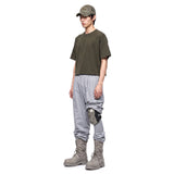 Men's Crop T-Shirt Khaki