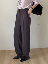 One Tuck Semi-Wide Slacks