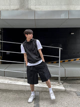 ナイロンワイドハーフパンツ