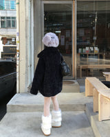 Fur long coat
