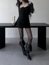 black square mini one-piece