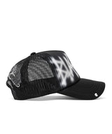 BBD Graffiti Metal Logo Trucker Mesh Cap Dark Ver. (Black)