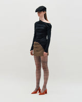 Embroidered Hunting Cap _ BLACK