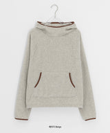 Comdero color matching fleece brushed hoodie