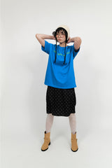 YWD ロゴTシャツ_ブルー