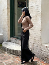 Reble Round Ribbed Long Sleeve Knit
