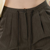 Soil stripe pants (charcoal)