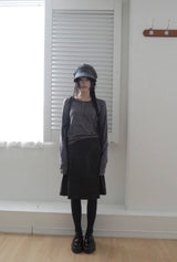 pleats wrap skirt