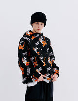 TIGER RABBIT HOODED ANORAK JACKET