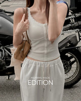 MADE. Rilts lace sleeveless top with built-in bra cups