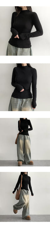 Char-basic half-turtleneck