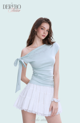 Muse Ribbon One Shoulder Top