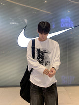 タイムプリンティング長袖Tシャツ