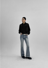 [B-DENIM] LOW SLIM BOOTS-CUT 037