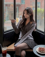 Delron Halter Layered Cardigan