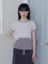 ポケットロゴTシャツ (ピンクグレー)