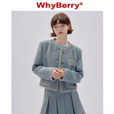 WhyBerry24AW ショートコート “Pearl Corridor”レトロラウンドネックジャケット