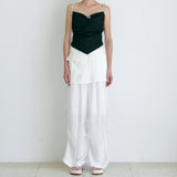LAYERED SKIRT PANTS / WHITE