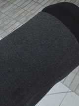 ASCLO ウールヘリンボーンレトロジャケット & パンツ (チャコール)