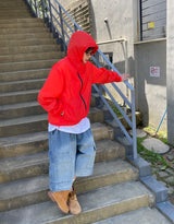 Big Cargo Wide Denim Shorts