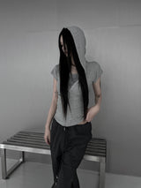 melville フード付きジップアップスカートセット(2color)
