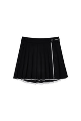 クレープレースプリーツスカート, グレー