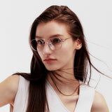 Knouun Round titanium glasses CODE. 102. B Silver N Gold