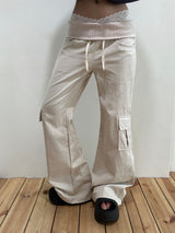 Fold West Cotton Semi-Cargo Bootcut Pants 4color