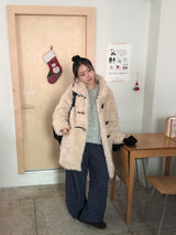 Kikam Stripe Banding Wide Brushed Pants