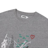 KIRSH X TOKYO CITY ARTWORK T-SHIRT - GRAY  