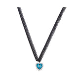 Lace heart choker