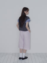 TULIP STRIPE CAPRI PANTS (PINK)