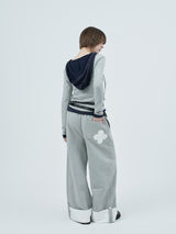 lace folding sweatpants / gray