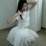 スウェットリルKIRIトップ _WHITE