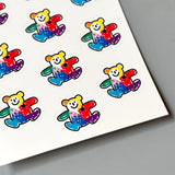 ミニカラフルベアステッカー/MINI COLORFUL BEAR STICKER