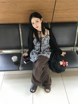 Meadow Check Button Blouse (2c)