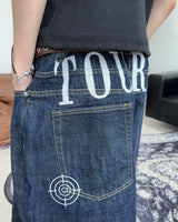 Dape embroidered fly denim pants
