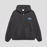 SCRIPT LOGO PATCH ZIP HOODIE
