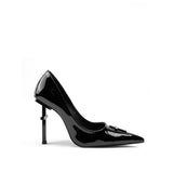 Colorful Bridge丨Crucifix Cross Series Black Cross Patent Leather High Heels