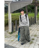 ランセンピグメントウォッシングカーゴパンツ