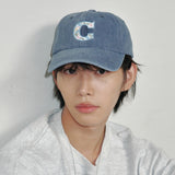 Flower C Washing Ball Cap (Navy)