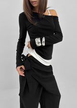 [MADE] Lunelli One-Shoulder Long Sleeve Tee
