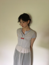 YWDフラワー シフォン ドレス (3color)