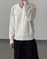 Seron V-Neck Patch Knit